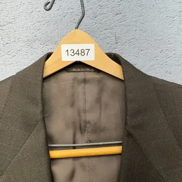 Canali Sport Coat Mens 44 R Brown Italian Wool Blazer Suit Jacket Office Wear‎